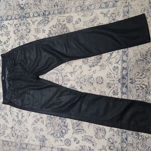 Hudson Dandy Slouchy Straight Coated Jeans Color Tar Black Mens Size 30x34